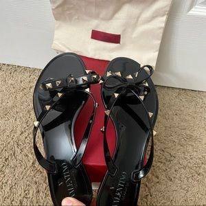 Valentino Rockstud Jelly Sandals